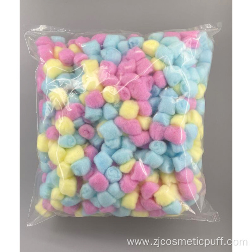 Customizable colored cotton balls